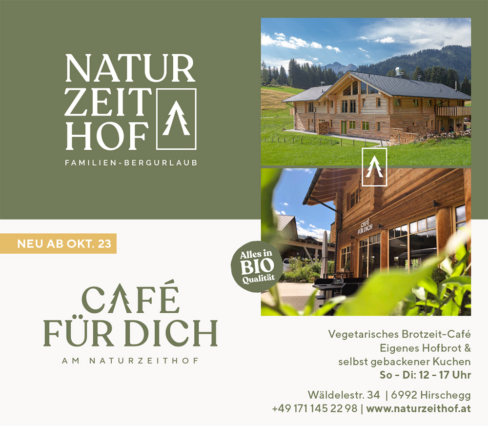 Ab Oktober - Naturzeithof Café für dich